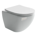 Унитаз подвесной Ceramica Nova Metropol CN4002_1001M_1000 безободковый, с крышкой микролифт, с инсталляцией и белой кнопкой хром матовый