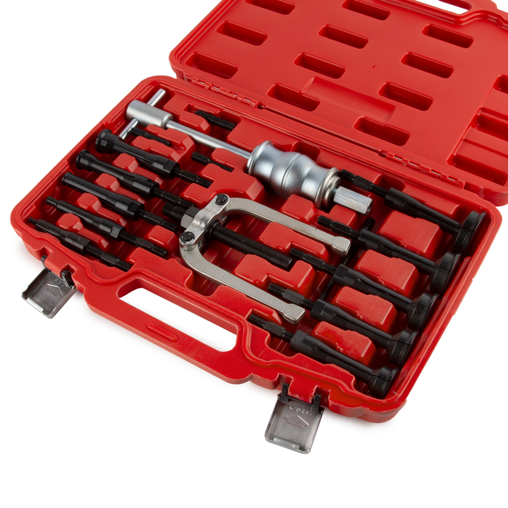 WDK-214490 Съемник подшипников цанговый с обратным молотком  16 предметов