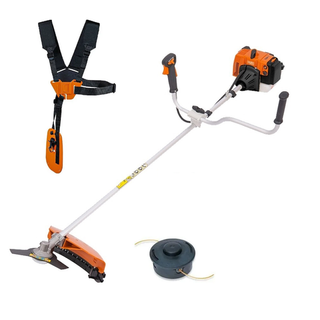 Мотокоса FF120 HOLZFFORMA (30.8 см³., 1.3 кВт/1.8 л.с., нож для травы 3T, леска 2.4 мм., 6.3 кг.) бензокоса, бензиновый триммер садовый