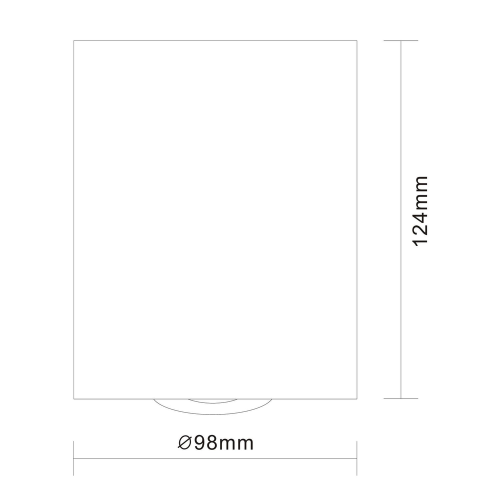 ST108.517.01 Светильник потолочный Белый GU10 1*50W  IP20 D98xH124 220V Без ламп