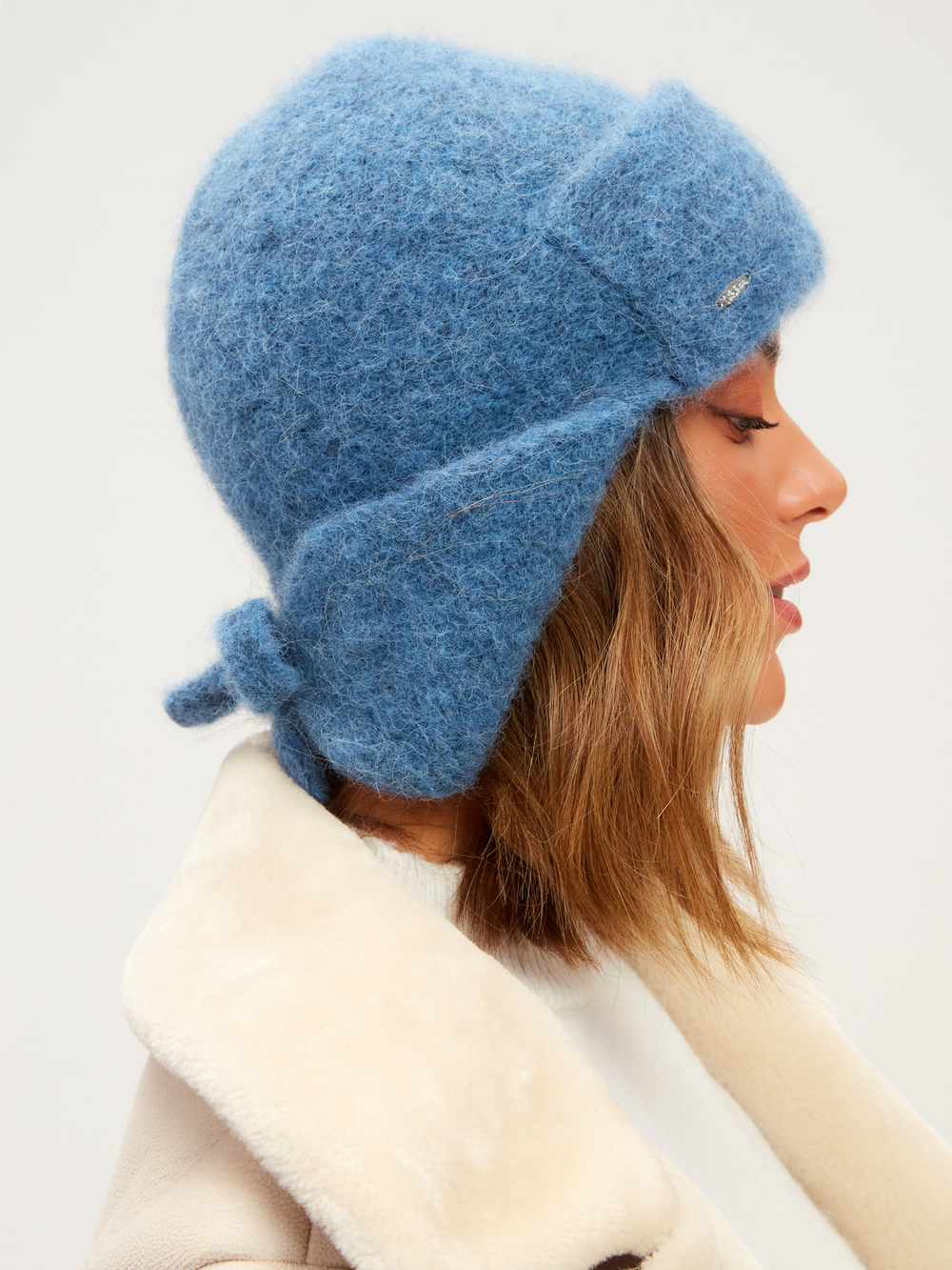 Шапка-ушанка MARITA из пряжи альпака