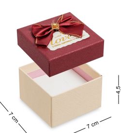 WG-84-B Коробка подарочная «Квадрат» цв.беж./борд.