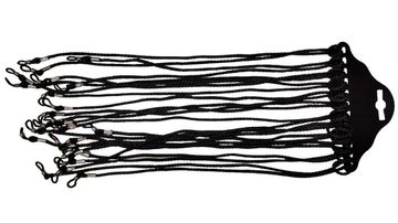 Шнурок для очков плетёный (чёрный), 60 см 12 шт