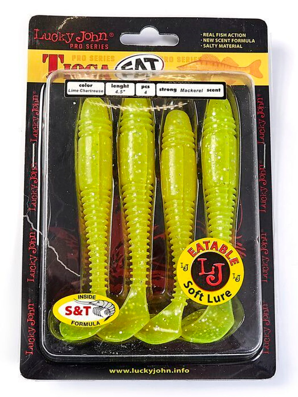 Виброхвост Lucky John Tioga Fat 4.5" (114 мм)