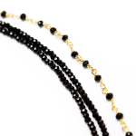 Колье на тело Monika gold (Размер: S) (Цвет: черный с золотистым)