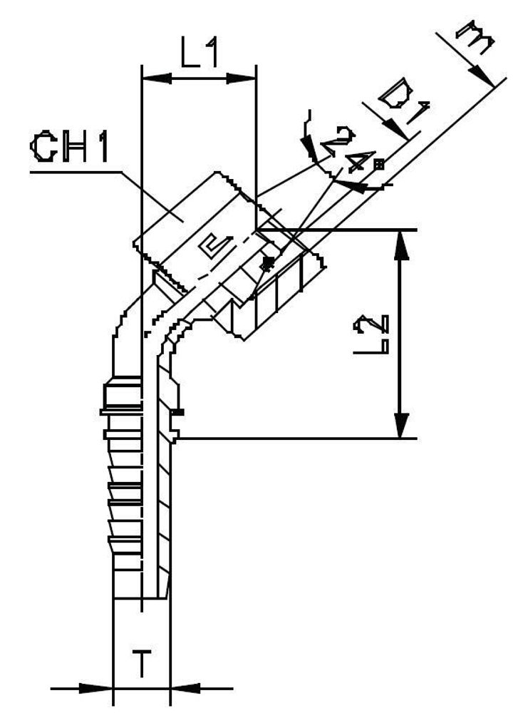 Фитинг DN 10 DKO-S (Г) 20x1.5 12 (45)