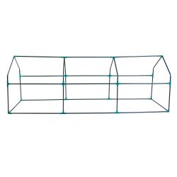 UGH-S33 L270 GREEN-GREEN Парник уличный. 270x90x90см. Металлическая труба в ПВХ. цвет зеленый. Тент из армированного полиэтилена 135г-м2. цвет сетки зеленый. TM ФитоЛето