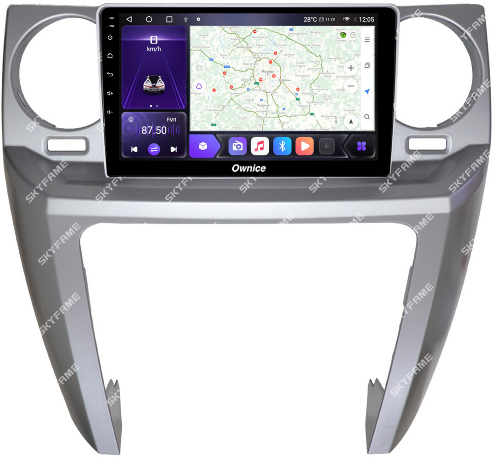 Магнитола для Land Rover Discovery 3 2005-2009 (закругленные углы) - Carmedia SF-9703-2 QLed, Android 12, TS10, CarPlay, 4G SIM-слот