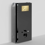 Инсталляция для унитаза WasserKraft Abens 20TLT.010.ME.BL.MG02 черная панель/кнопка матовое золото