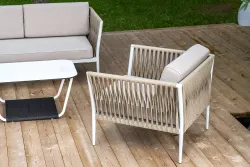 "Касабланка" модульная лаунж-зона из роупа (веревки), каркас из алюминия