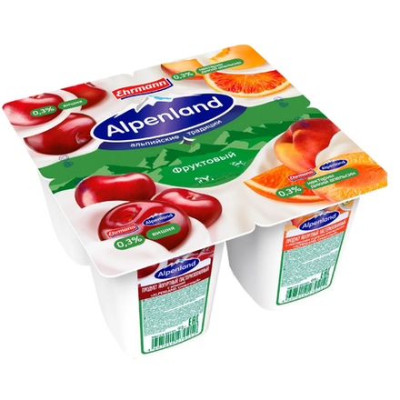 Йогурт Alpenland Вишня/Апельсин 0,3% 95 гр