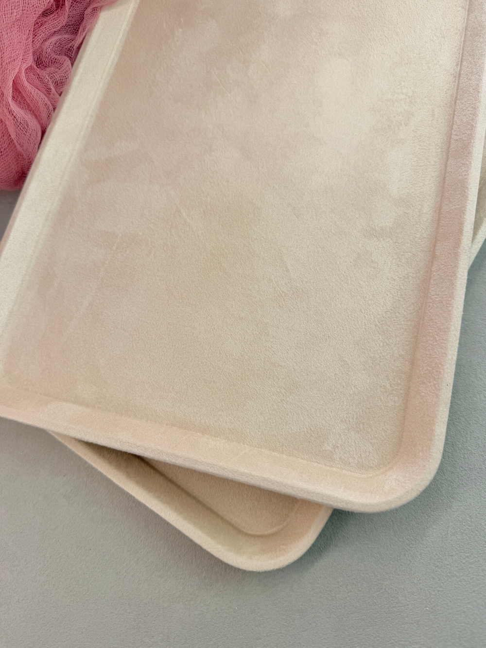 Бархатный планшет 30*22 см, бежевый