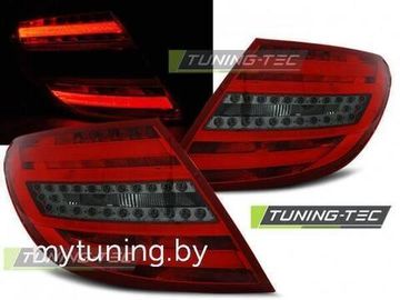 Задние фонари Mercedes C W204 red smoke led bar