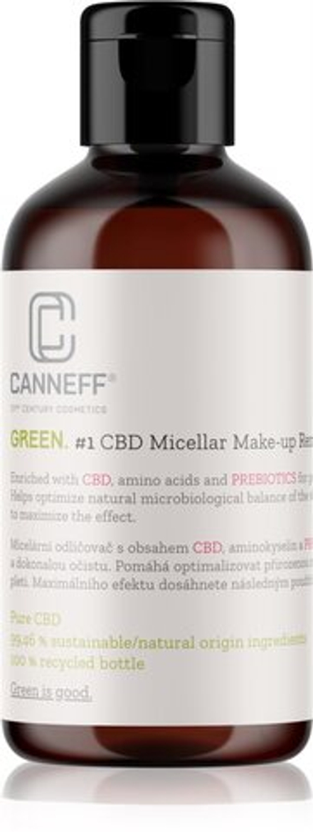 Canneff Green CBD Micellar Make-up Remover - очищающая мицеллярная жидкость для снятия макияжа /   200  ml  / GTIN 8594197030138