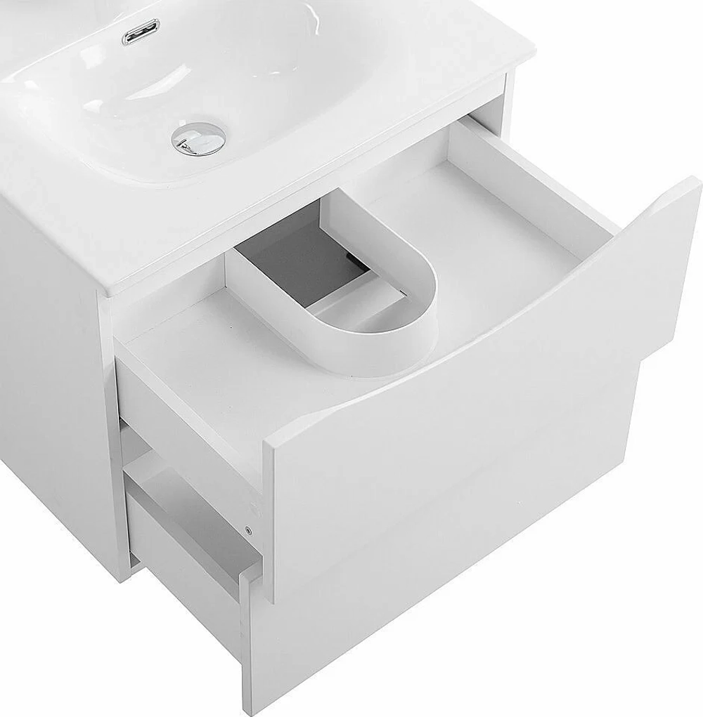 Тумба с раковиной BelBagno MARINO-CER-N-600-2C-SO-BO-P Bianco Opaco