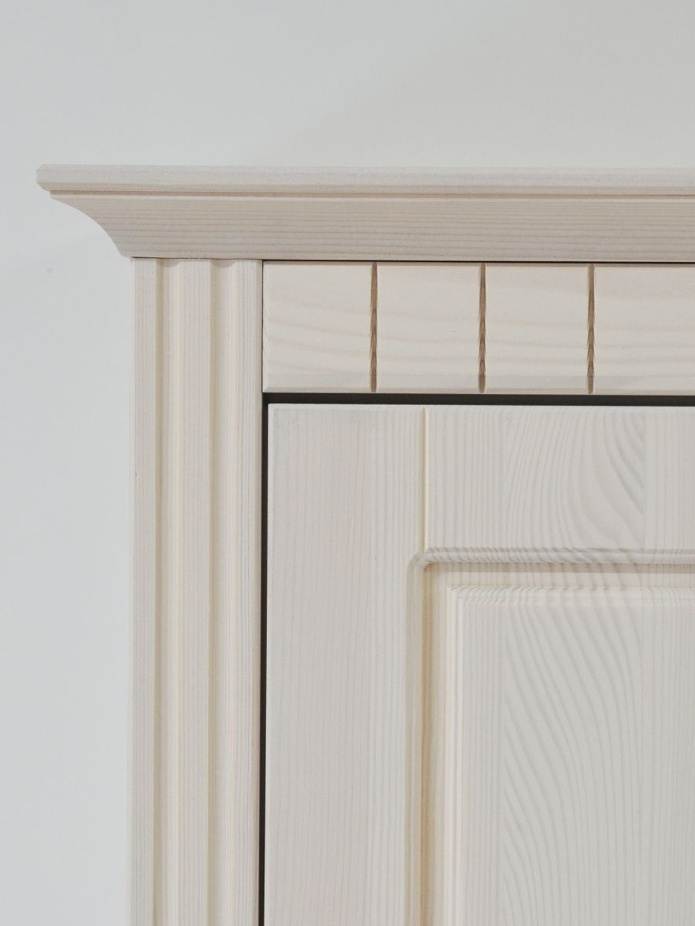 Шкаф 58х41х179, Неаполь, распашной для одежды, в прихожую, спальню, массив сосны, белый, Dipriz