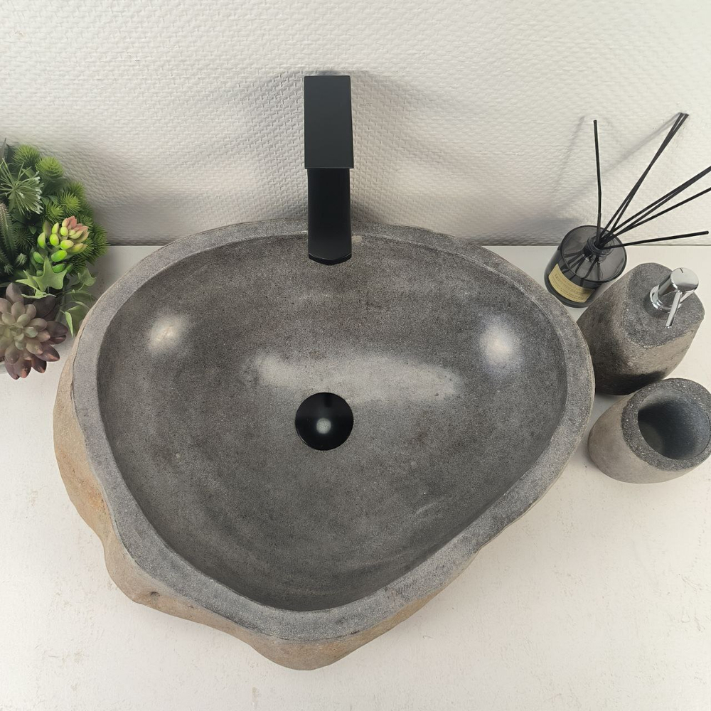 Раковина из речного камня RS-65581 55*44*15