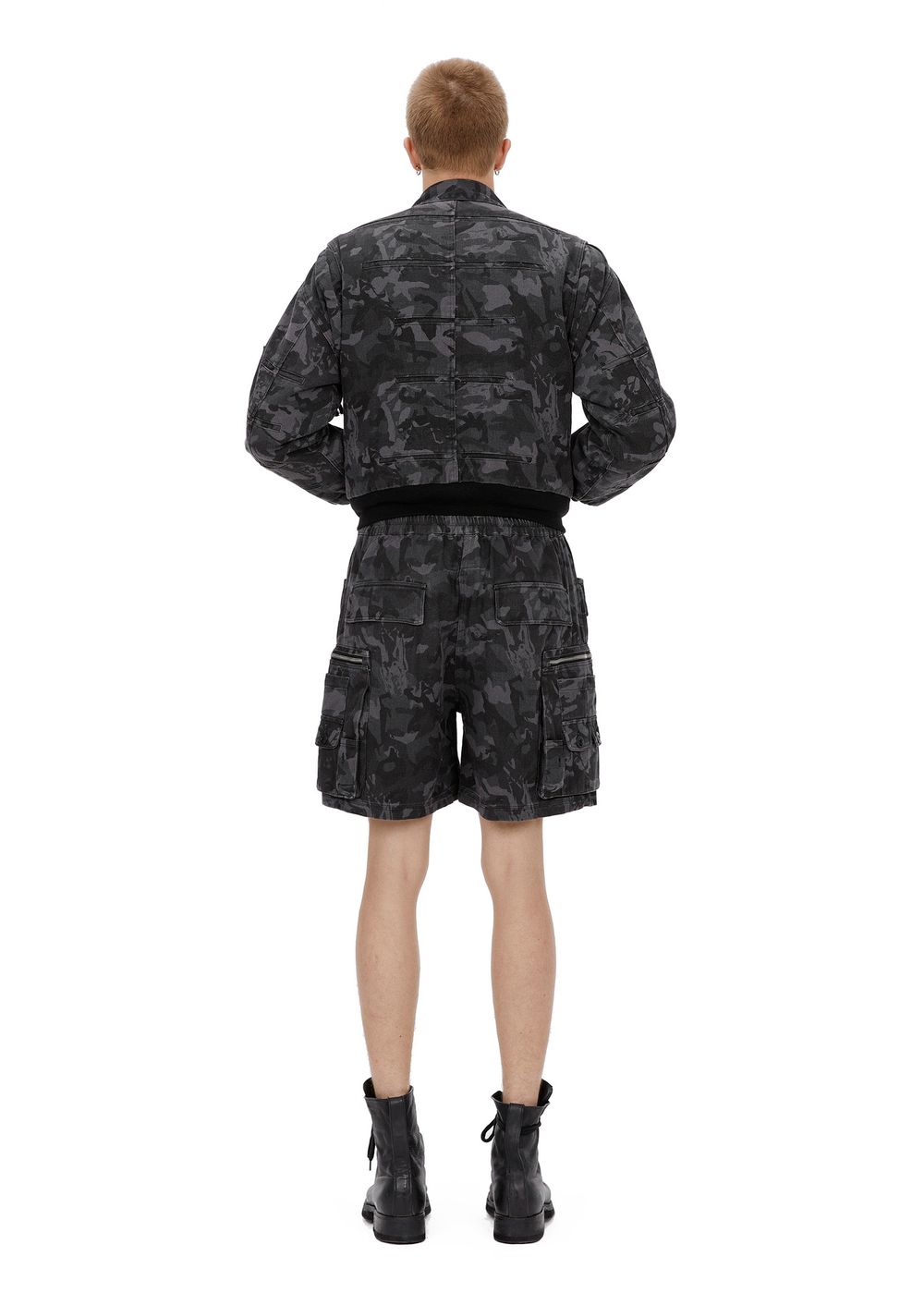 MULTIP cargo cumouflage shorts grey