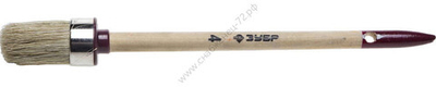 ЗУБР УНИВЕРСАЛ 25мм, светлая натуральная щетина, деревянная ручка, Круглая кисть, МАСТЕР (01501-25)