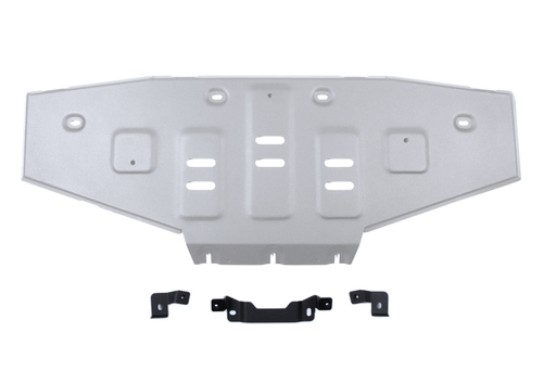 Защита радиатора Rival для BAIC Beijing BJ40 4WD АКПП 2023-н.в., алюминий 3 мм, с крепежом, штампованная, 333.3502.1