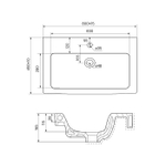 Тумба с умывальником IDDIS New Mirro, 80 см, подвесная, белая, NMIR80Wi95K