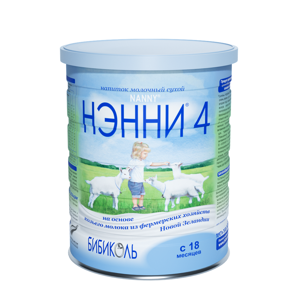 Нэнни 4 800г — детская смесь на козьем молоке, питание для детей 18+ мес.