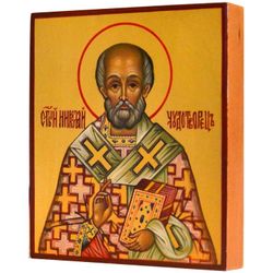 Николай Чудотворец. Небольшая икона ручной работы.