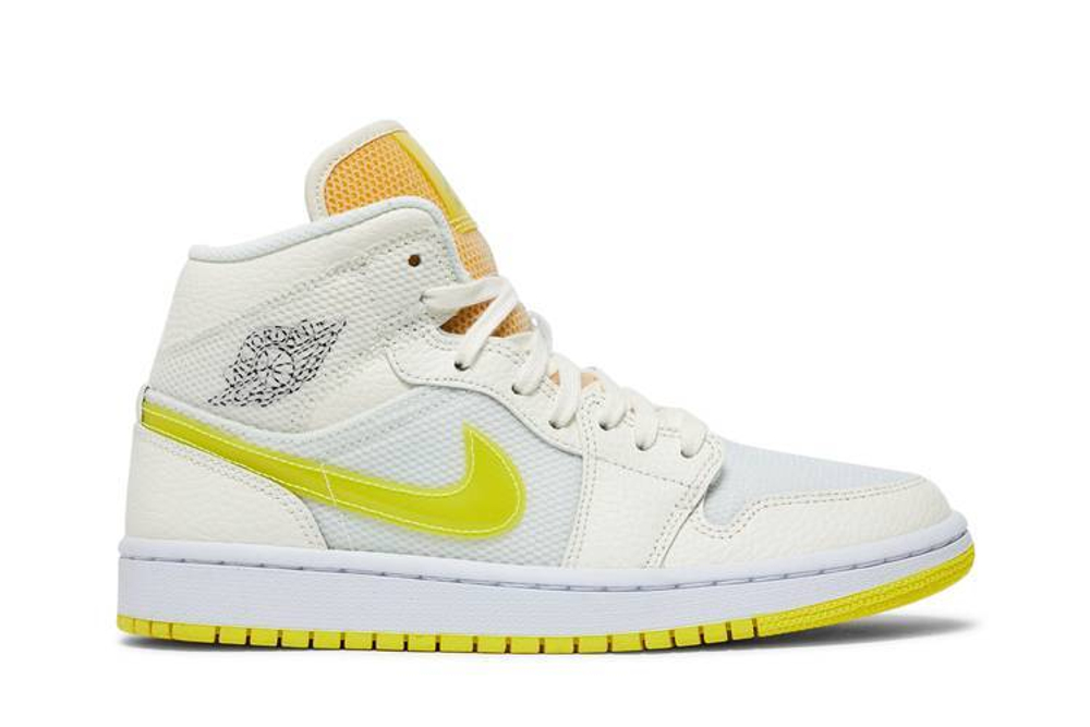 Кроссовки Jordan Air Jordan 1 Mid Se "Voltage Yellow" (Женская размерная сетка)