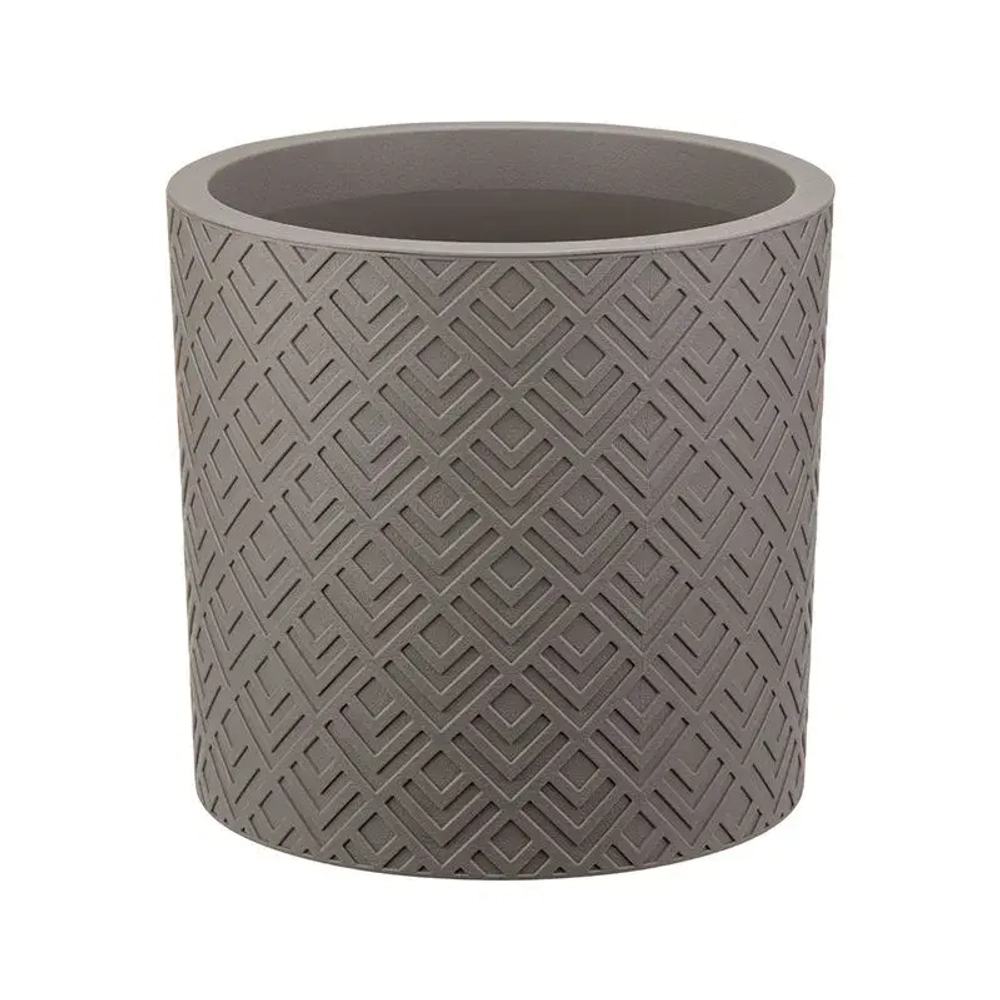 Кашпо ЭТНА D200мм 3,4л с вставкой французcкий серый (комплект 12 шт)