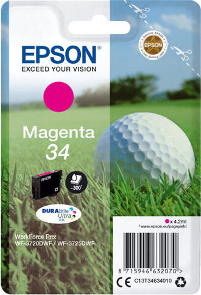 Epson Golf ball C13T34634020 струйный картридж Подлинный Пурпурный 1 шт