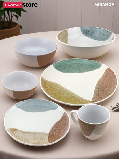 Тарелка глубокая суповая 15х8 см. 650 мл. керамическая, Miranda