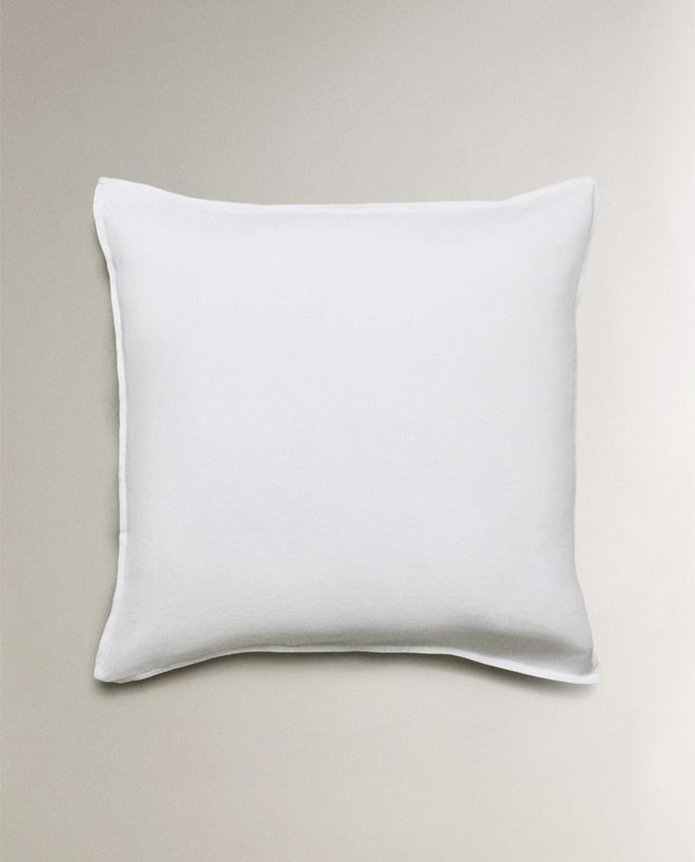 ZARA HOME ЛЬНЯНАЯ НАВОЛОЧКА, БЕЛЫЙ