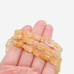 Цитрин натуральный, бочонки с гранями, 10-14*6-8мм