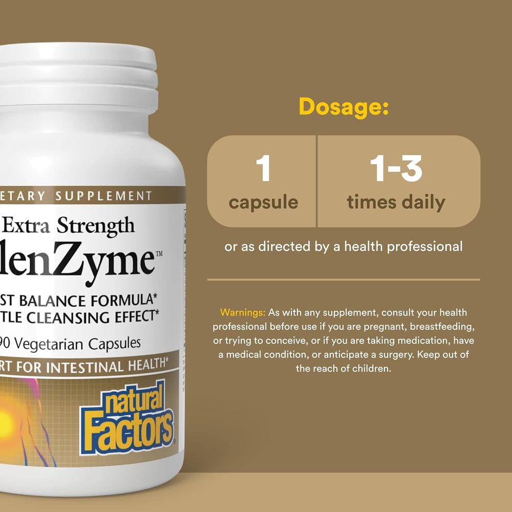 Natural Factors, ClenZyme, 90 вегетарианских капсул