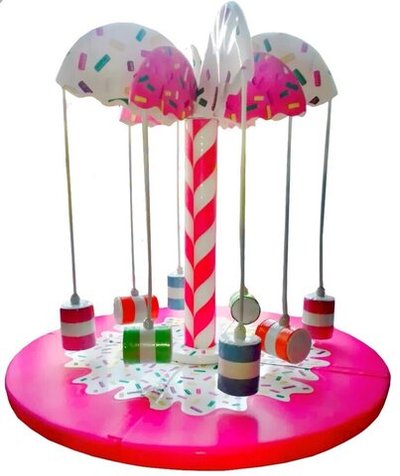 Детская карусель кокосовая пальма "Конфети" (d290см)