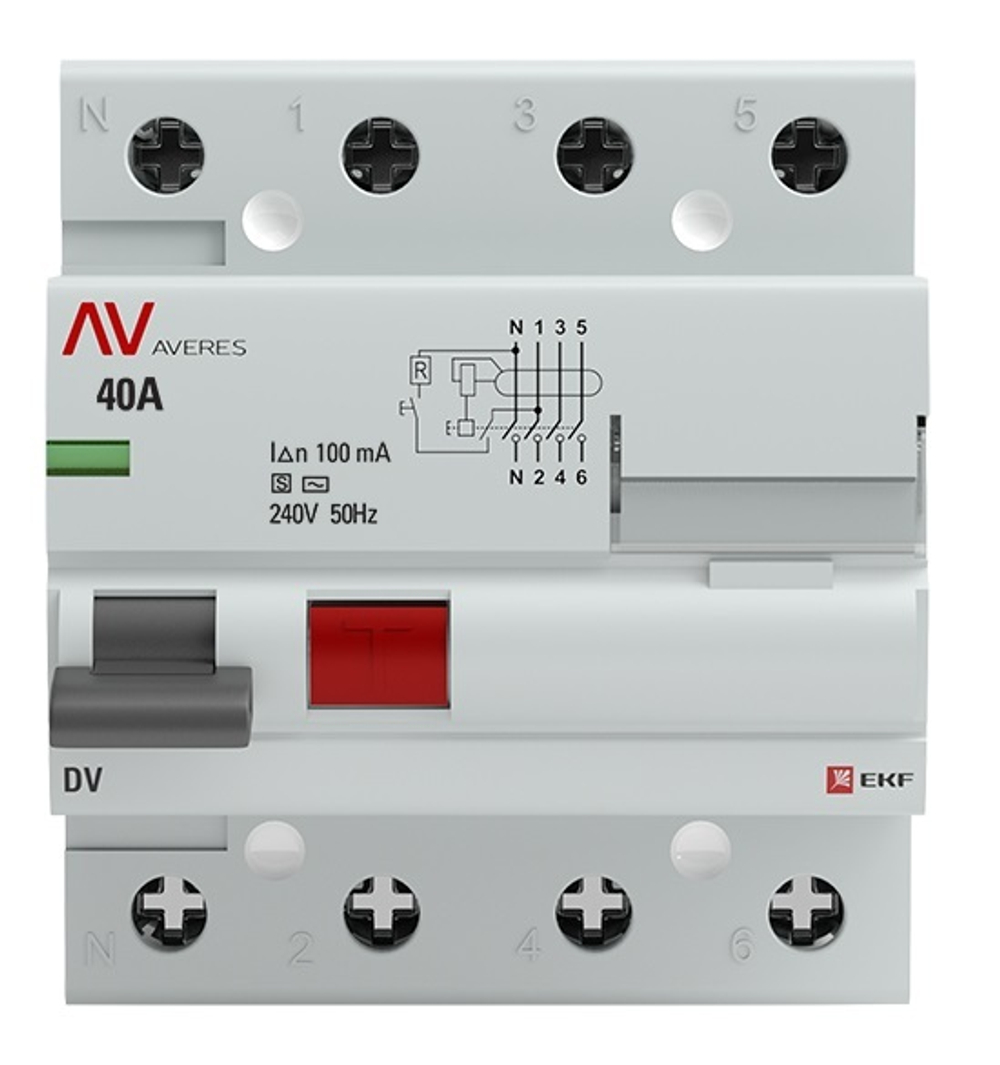УЗО  EKF rccb-4-40-100-s-av