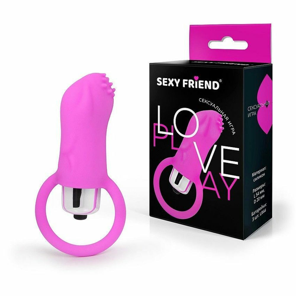 Ярко-розовый вибростимулятор с шипами и петелькой (Цвет: ярко-розовый)