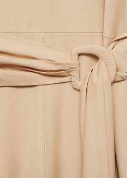 Прямой комбинезон с короткими рукавами и поясом