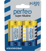 Батарейка LR 20/2BL Perfeo Super alcaline (2шт)