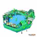 Большой надувной аквапарк с бассейном «Амазония», 30х30х7 м