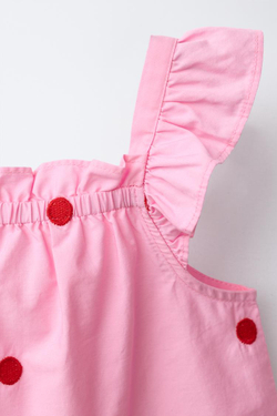 ZARA ТОП С ВЫШИВКОЙ, РОЗОВЫЙ