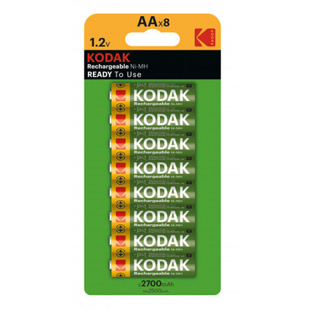 Аккумуляторы NiMH (никель-металлгидридные) Kodak HR6-8BL 2700mAh