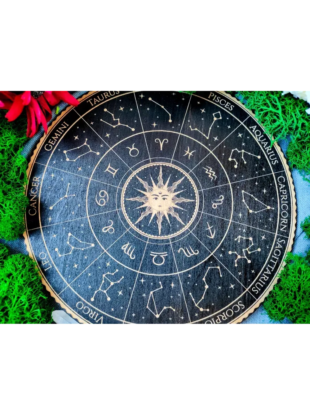 Зодиакальное астрологическое колесо, украшение алтаря