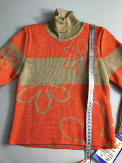 Джемпер с горлом теплый с шерстью в составе на рост 110-116 см, на 5-6 лет, новый