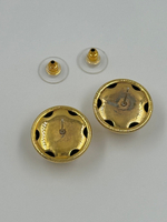 Серьги полусферы с брашировкой