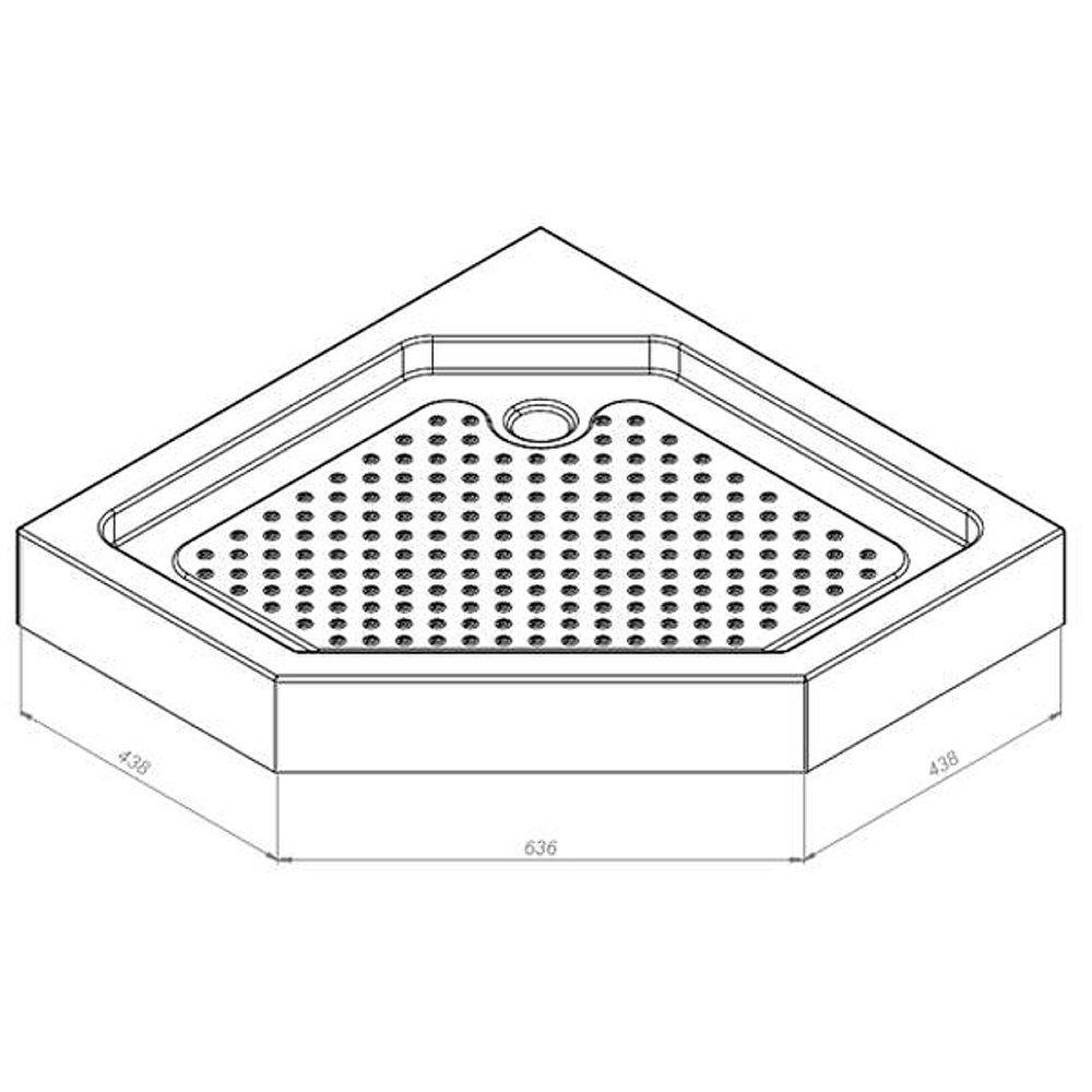 Акриловый поддон для душа Damixa Skyline 90х90 DX35WT-405-090MT Белый