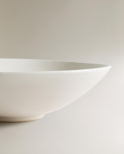 Zara Home блюдо сервировочное из фаянса, цвет кремовый, 43 см