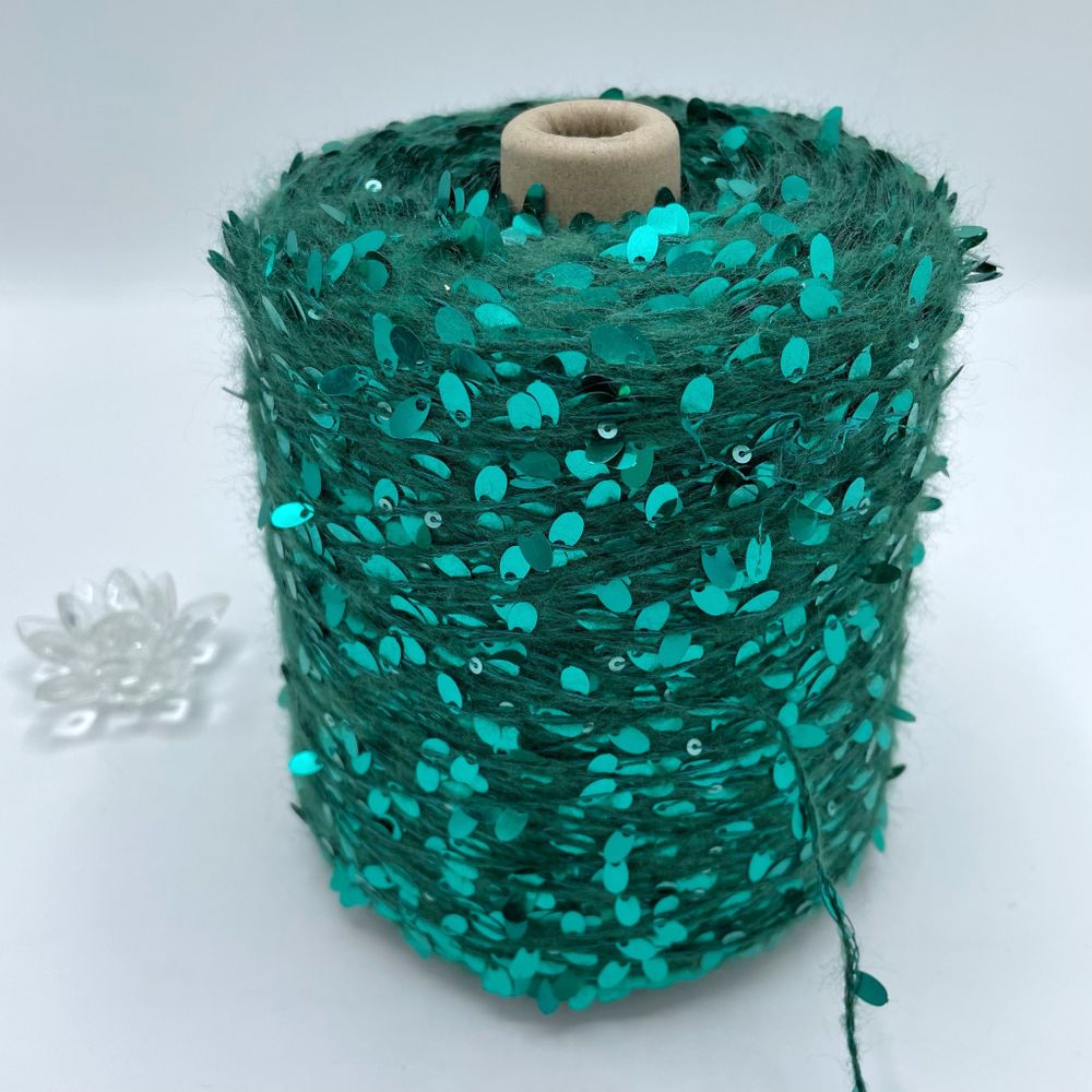 Пайетки FILATI ITALIANA 51% каплевидные пайетки 15% альпака 8% хлопок 26% полиаимд