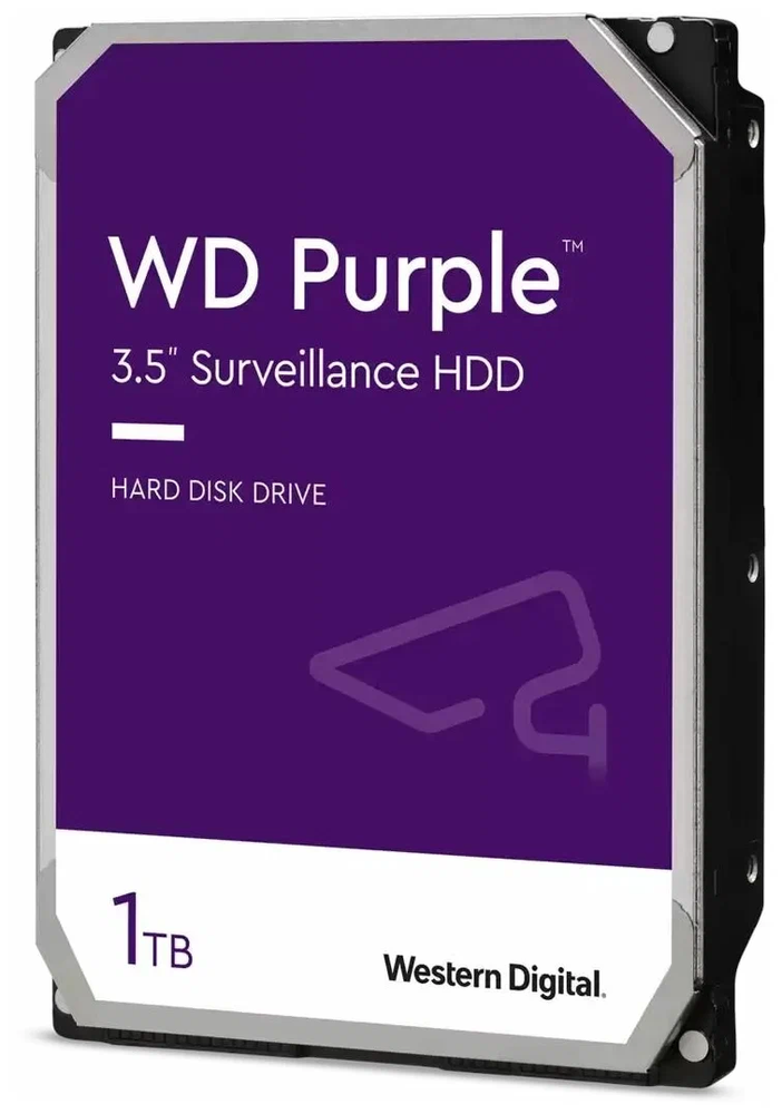 Внутренний HDD 3.5&quot; Western Digital Purple EJRX, 1Тб, SATA3, Bulk, Чтение:100мб/с, Запись:100мб/с, 5400об/мин, Буфер:64Мб (WD10EJRX)