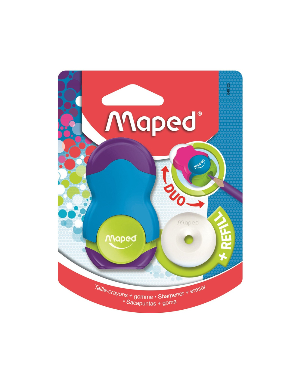 Точилка Maped Loopy 1 отверстие, ластик 49120